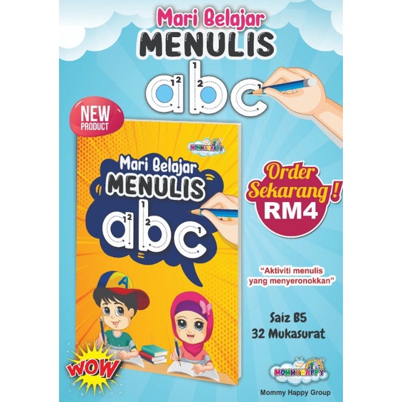 MARI BELAJAR MENULIS ABC | Buku Simple Belajar Menulis Abc | | Shopee ...