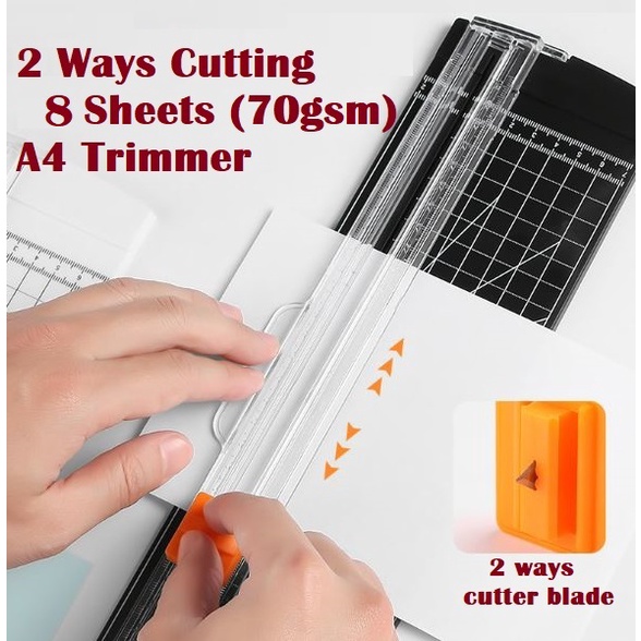 Paper Cutter Trimmer A4 Size 10 Sheets Portable Size Pemotong Kertas A4