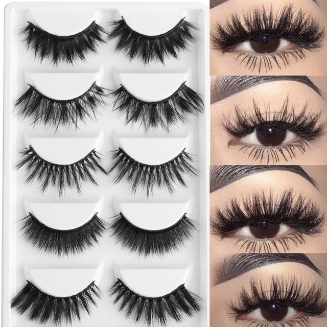 5 Pairs 3d Messy Women Mink False Eyelashes Multipack Wispy Natural Fake Lashes Shopee Malaysia