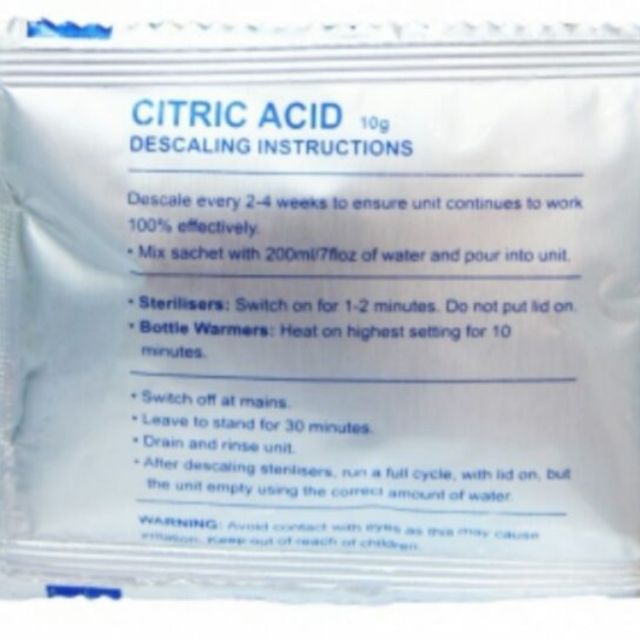 citric acid steriliser