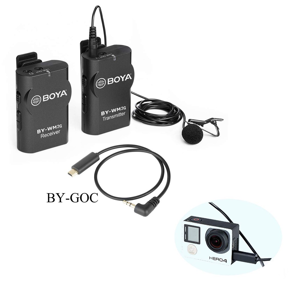 BOYA BYWM2G Wireless Lavalier Microphone System Compatible with ,Canon 6D 600D Nikon D800 D3300