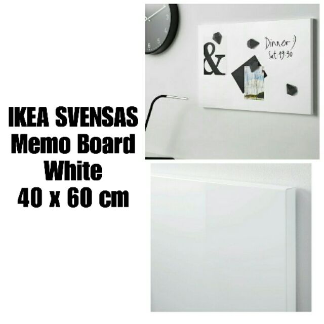 IKEA SVENSÅS MEMO BOARD ; WHITE / BLACK ; 40x60 cm Shopee Malaysia