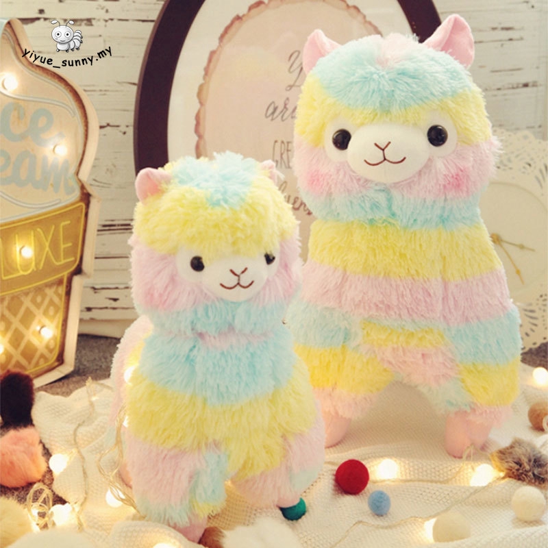 13/18CM Kids Rainbow Alpacasso Kawaii Alpaca Soft Plush Toys Doll Stuffed Gifts
