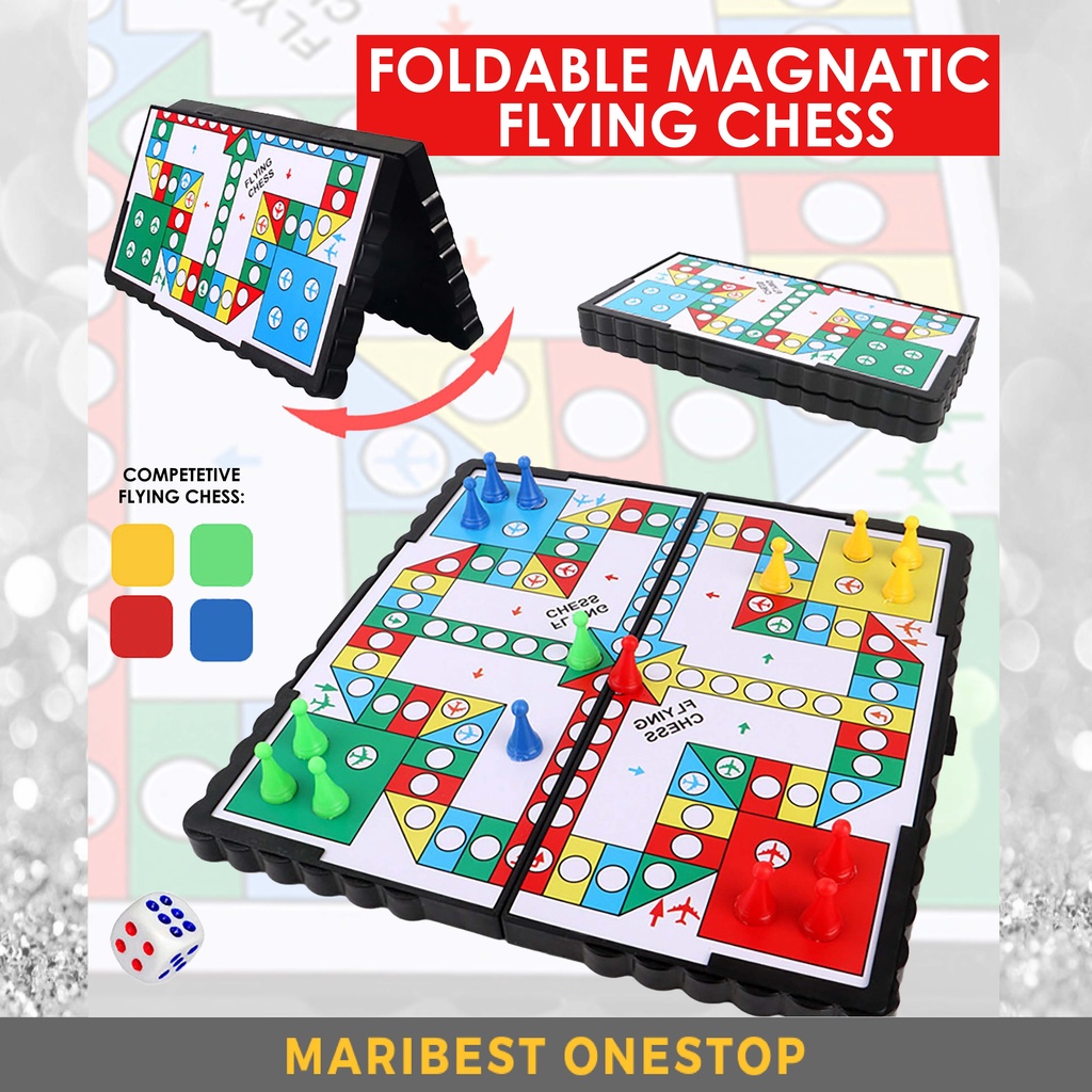 Classic Game Children Portable Board Toy Magnetic Foldable Flying Chess Crawling Mat Set Funny Kid Aeroplane Chess Games