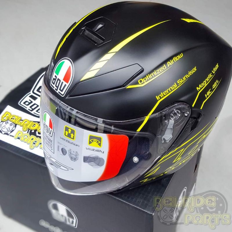 AGV K5 Jet Rossi Project 46 Original AGV Helmet | Shopee Malaysia