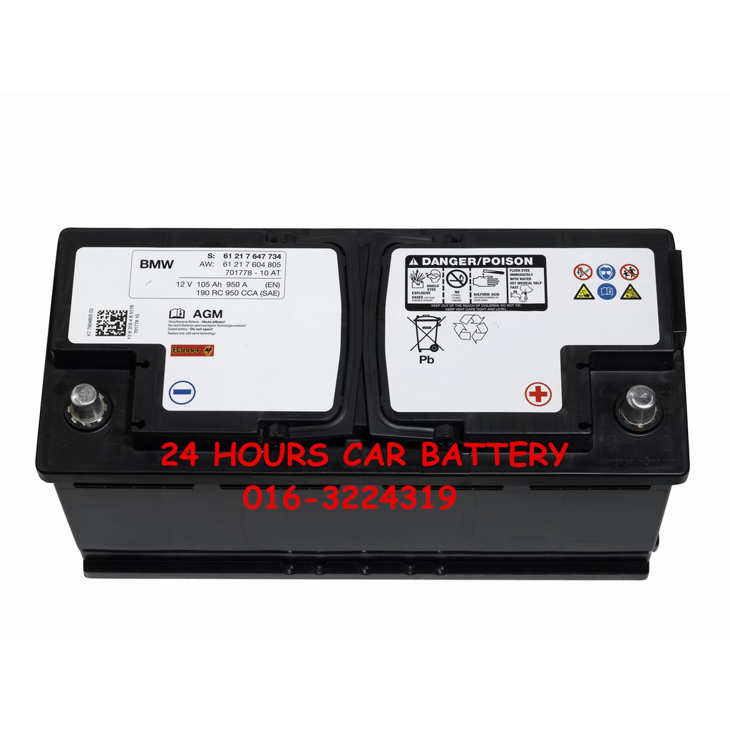 Banner Running Bull Agm Din 70 570 01 Start Stop Car Battery