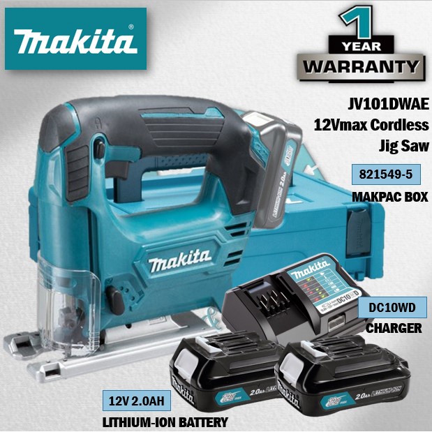 MAKITA JV101DZ / JV101DWYE / JV101DWAE 12Vmax Cordless Jig Saw ( Free ...