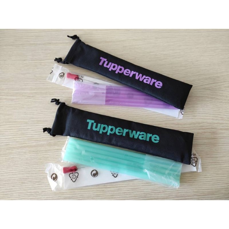 Tupperware Go Eco Straw & Brush Set: With Pouch Bag