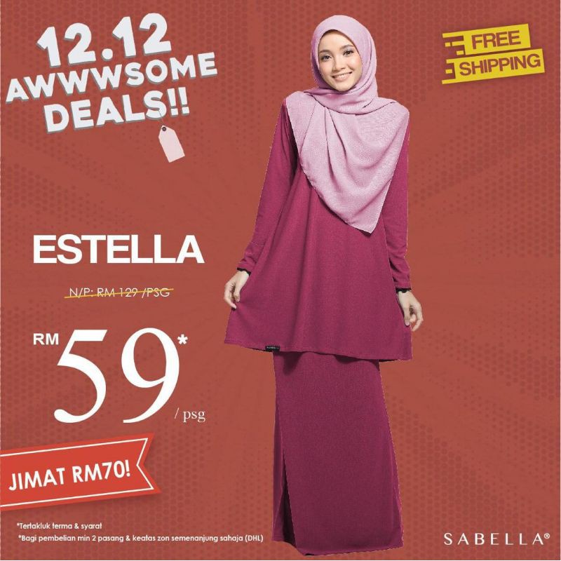  PROMOSI  BAJU  KURUNG MODEN TANPA GOSOK BY SABELLA Shopee 