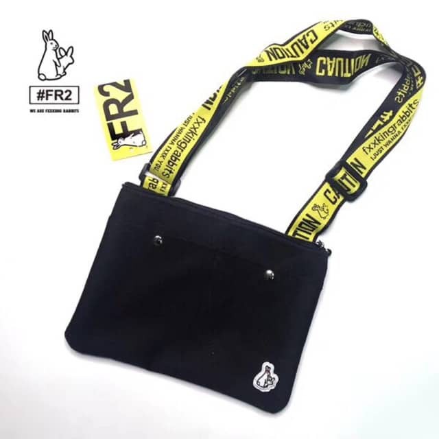 Ready Stock 863 Fr2 Sling Bag Messenger Beg Letter Bag With Yellow Strap Crossbody Japan Fxxking Rabbits