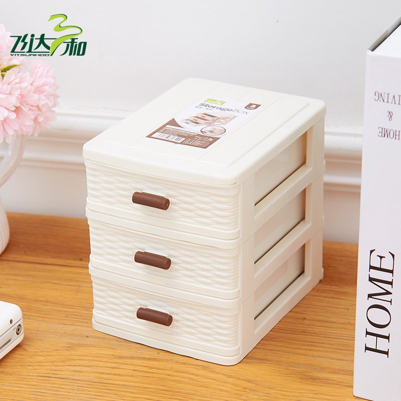Office Desktop Storage Box Layer Drawer Type Plastic Stationery