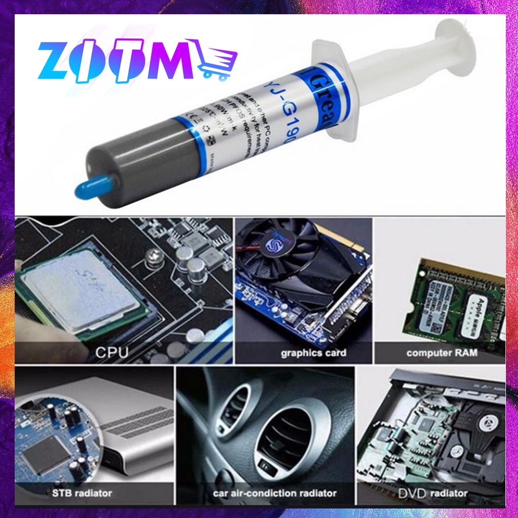 YJG190 GREY COOLING PASTE THERMAL GREASE PASTE COMPOUND SILICONE FOR CPU HEATSINK Shopee Malaysia