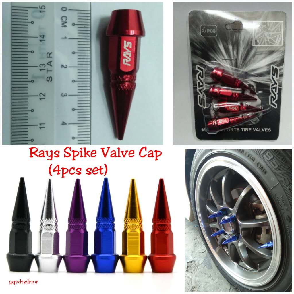 Blox Rays 1pcs Spike Wheel cap /Tire Valve Stem Car Truck Air Caps kepala motor Alloy tubeless valve tiub tayar sport