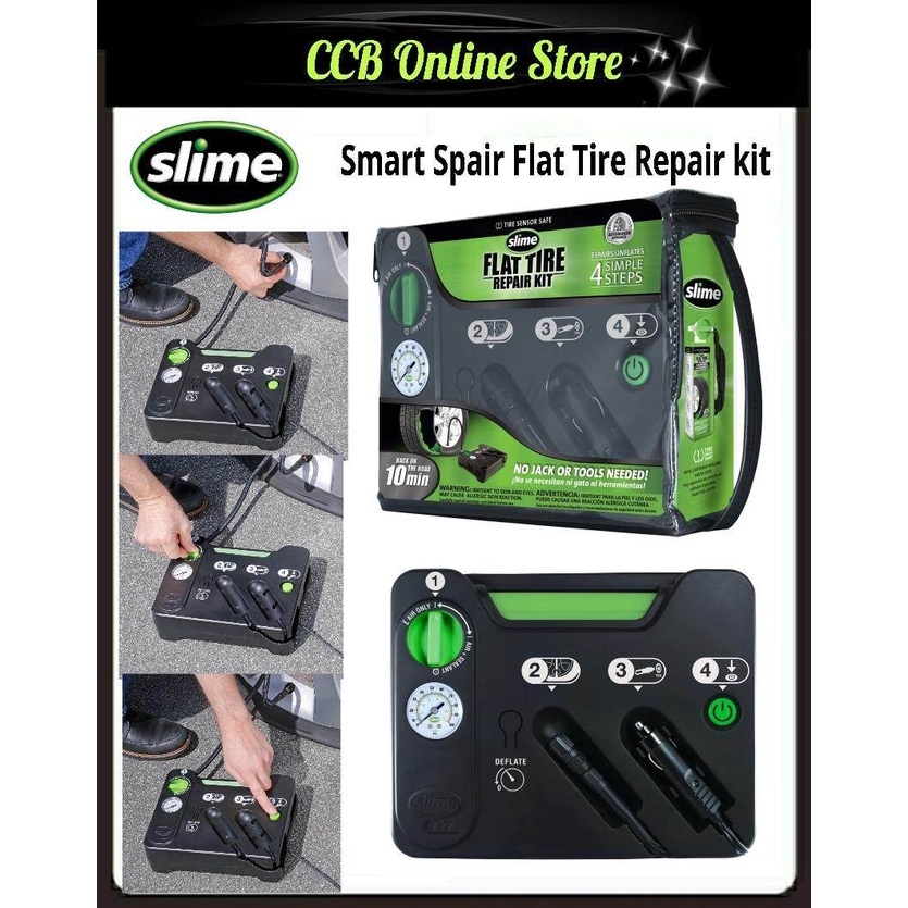 Slime Flat Tyre Repair Kit Digital Emergency Repair for Cars and Other Vehicles - 50129