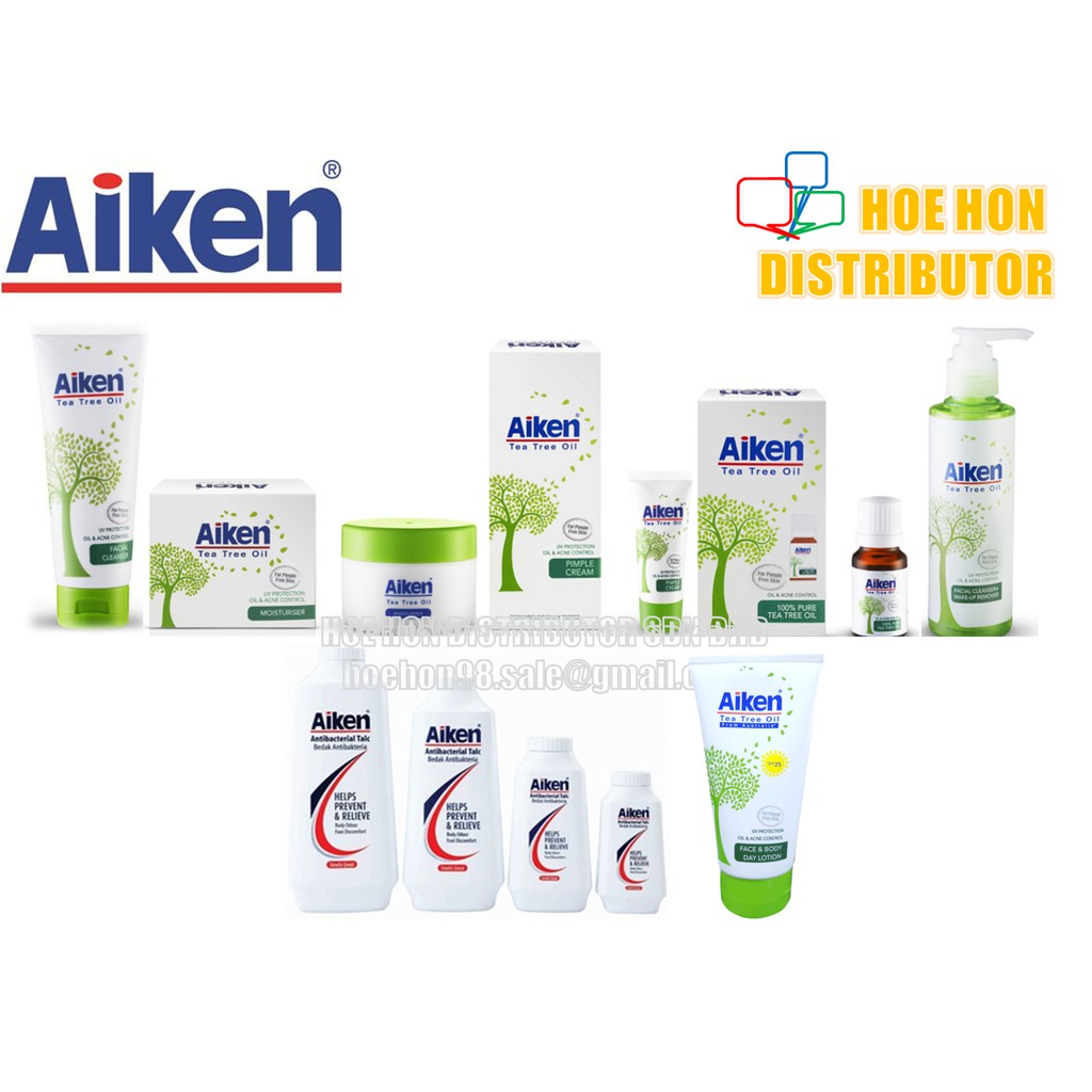 Aiken Tea Tree Oil Whitening Facial Cleanser, Moisturizer ...