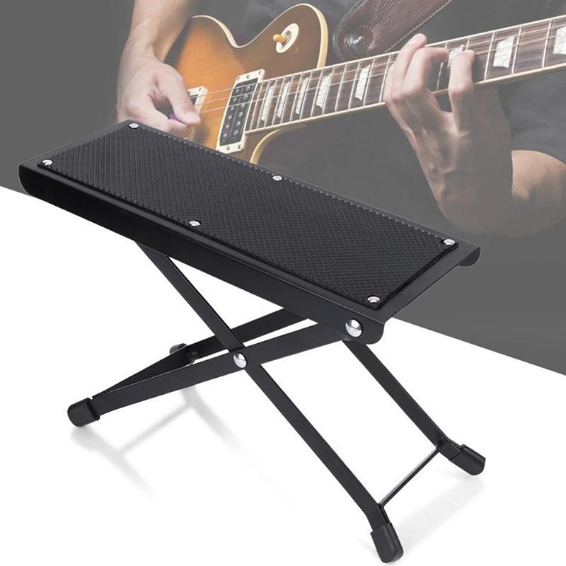 Folding Guitar Footstool Rest AntiSlip Stand Height Adjustable Foot