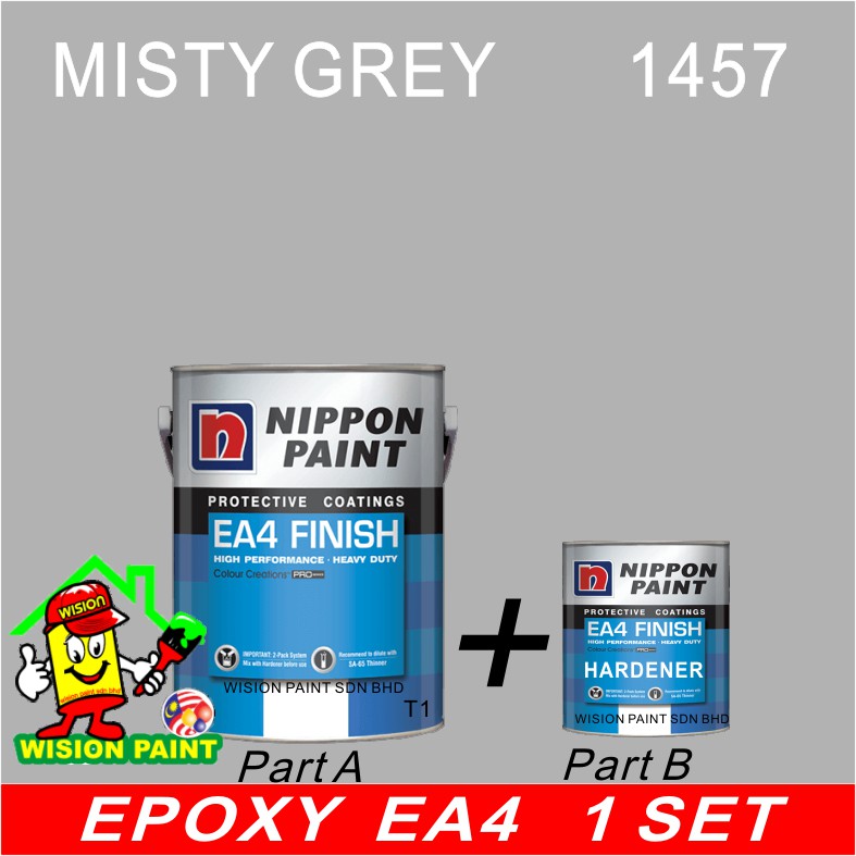 MISTY GREY 1457 ( 1L ) EA4 FINISH / EA 4 NIPPON PAINT PROTECTIVE ...