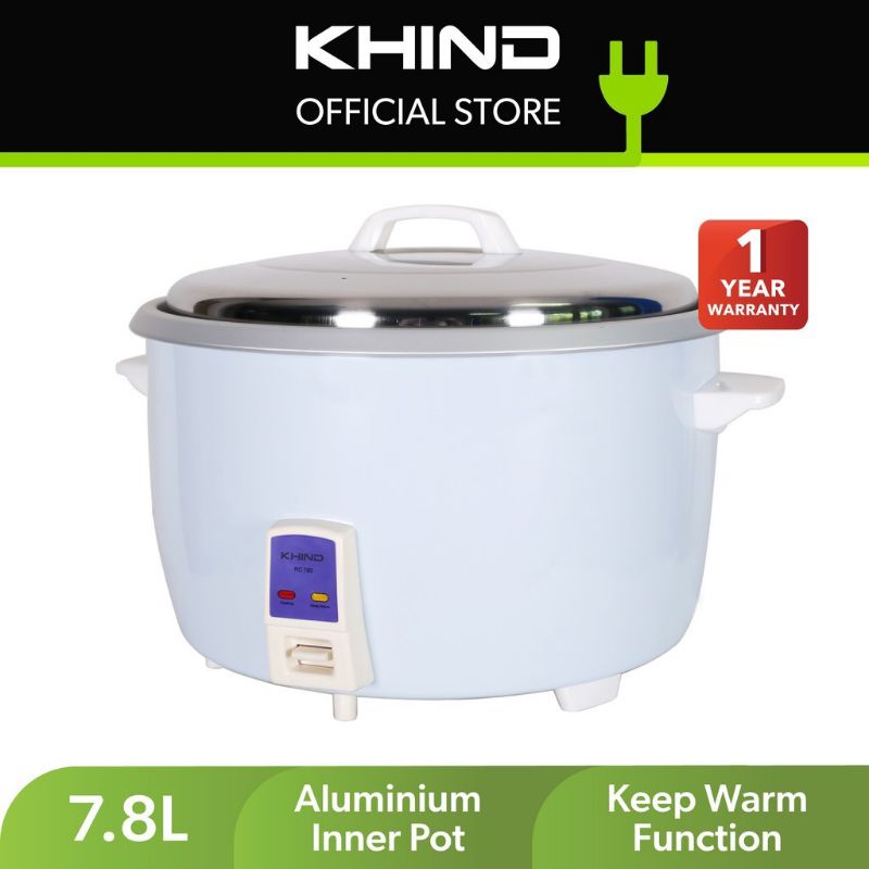 PERIUK NASI ELEKTRIK JENAMA KHIND 7.8LITER ELECTRIC RICE COOKER