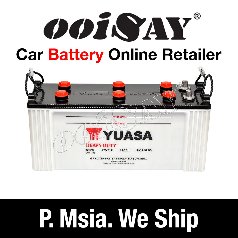 YUASA N120 115F51 (Conventional) 21 Plates Car Battery Automotive