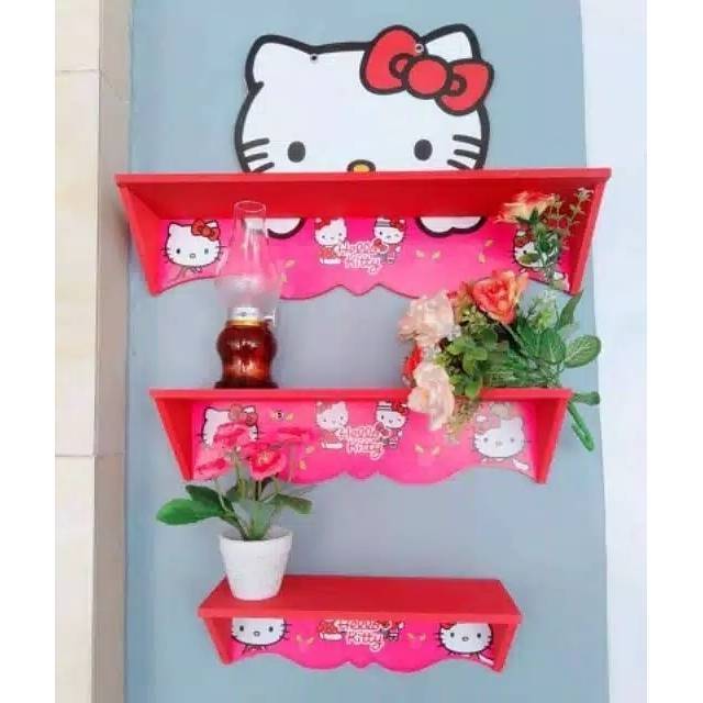 3 Character Stacking Wall Shelf, hellokitty Wall Shelf, kitty Wall