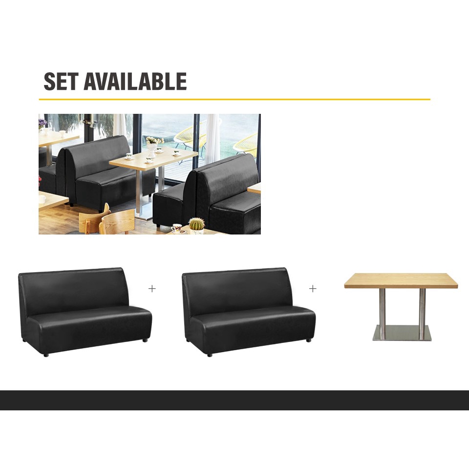 FINSSO: Felix Premium PU Leather Sofa Set / Restaurant Sofa Set With Table / Cafe Sofa & Coffee table