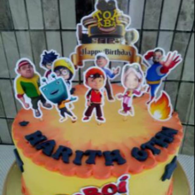 Hot Item Cake Topper Birthday Boboiboy Dan Kawan Kawan Set A Shopee Malaysia