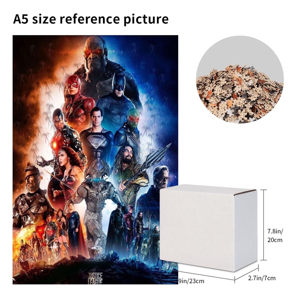 DC Hot Selling 1000 Pieces of Wooden Justice League Jigsaw Puzzle Puzzle Unzip DIY Large-scale Educational Family Game Toy Gift