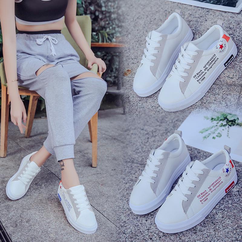 Simple leather women casual white shoes women spring 2018 Simple leather women casual white shoes women spring 2018