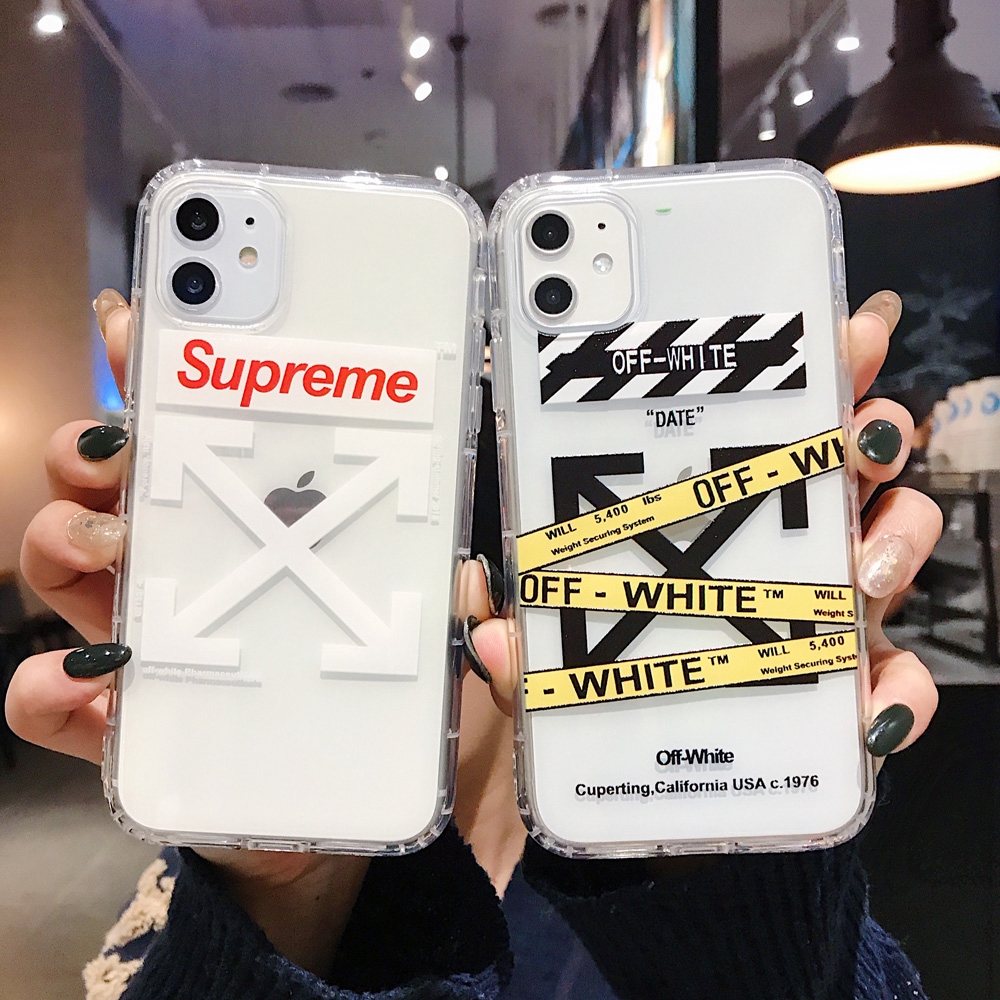 Iphone 11 Shockproof Case Anti Fall Case Full Cover Creative Tide Brand Off White Clear Casing Soft Tpu Case Iphone 11pro Xs Max Xr Xs X 8plus 7 6 6s Se Shopee Malaysia