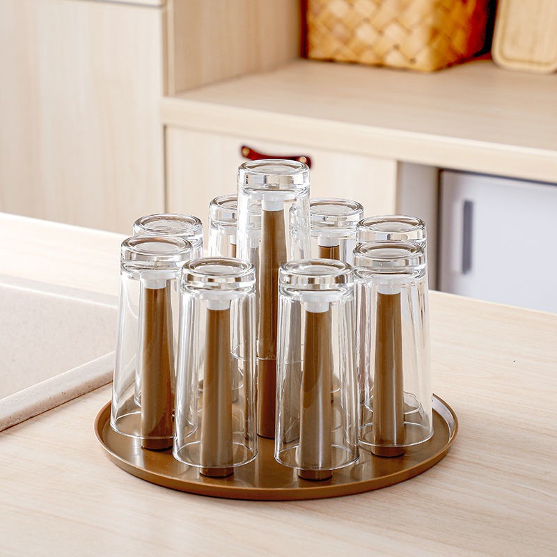 Glass Cup Stand Holder Glass Cup Drying Rack Shelf Upside-down Cup Drain Rack Wine Glasses Hanger Shelf