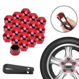 Grebest Wheel Nut Covers External Decoration Covers 20Pcs Vehicle Car Wheel Lug Bolt Nut Covers Caps Removal Tool for Audi VW Black 21mm 