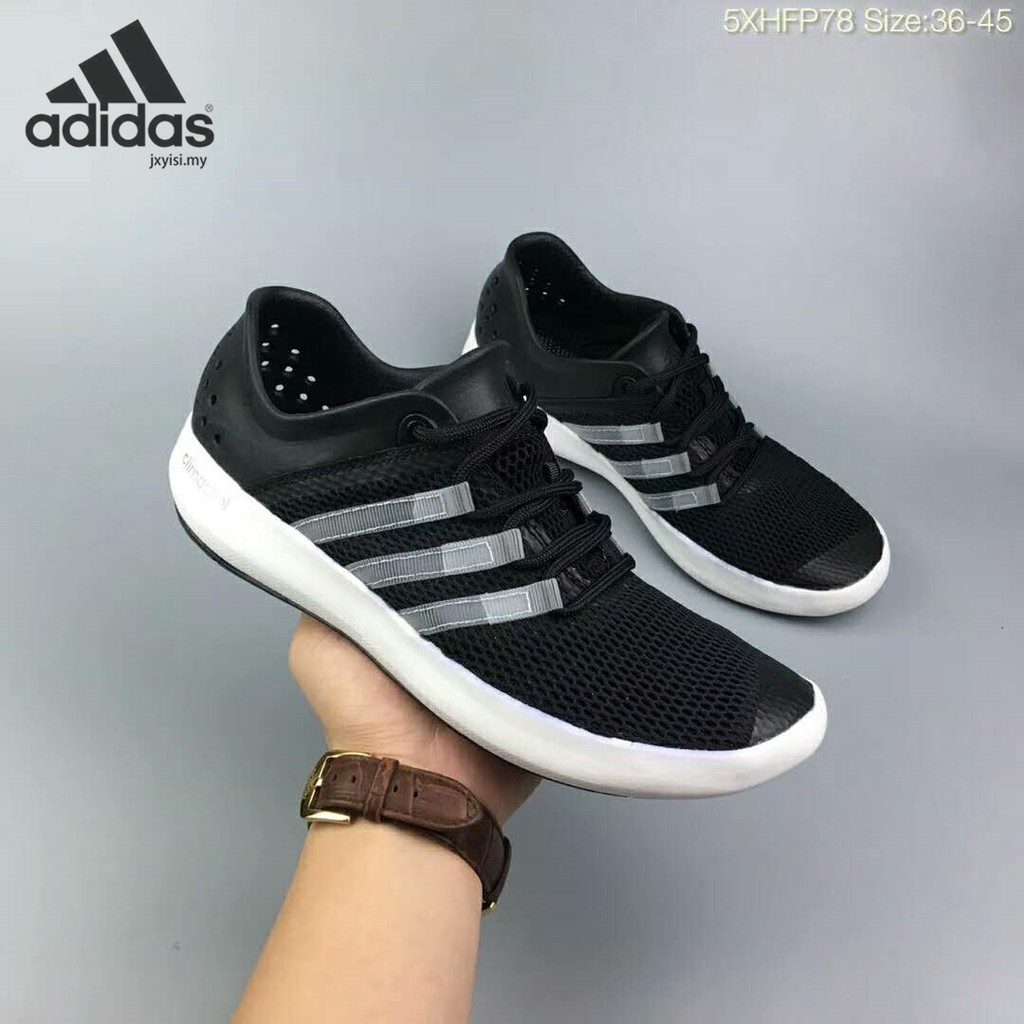 Upstream shoes men Adidas CLIMACOOL BOAT PURE black outdoor mesh Wading  shoes | Shopee Malaysia
