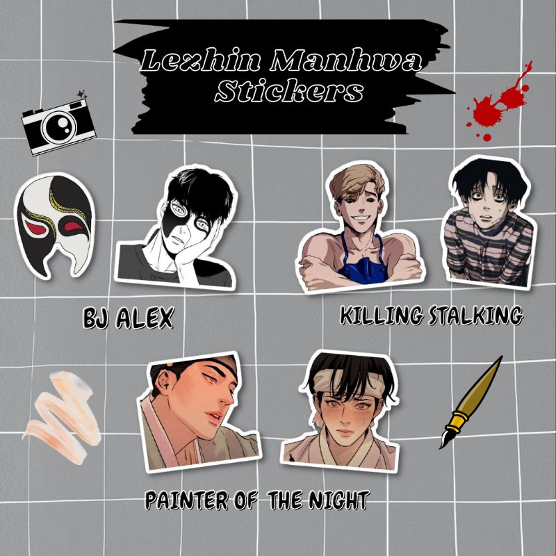 Lezhin Manhwa Stickers Painter Of The Night Killing Stalking Bj Alex Shopee Malaysia