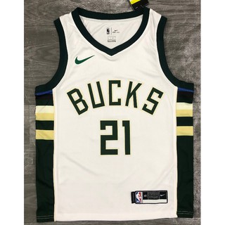 【hot pressed】NBA Milwaukee Bucks 21# Holiday white home and other styles sports basketball jersey