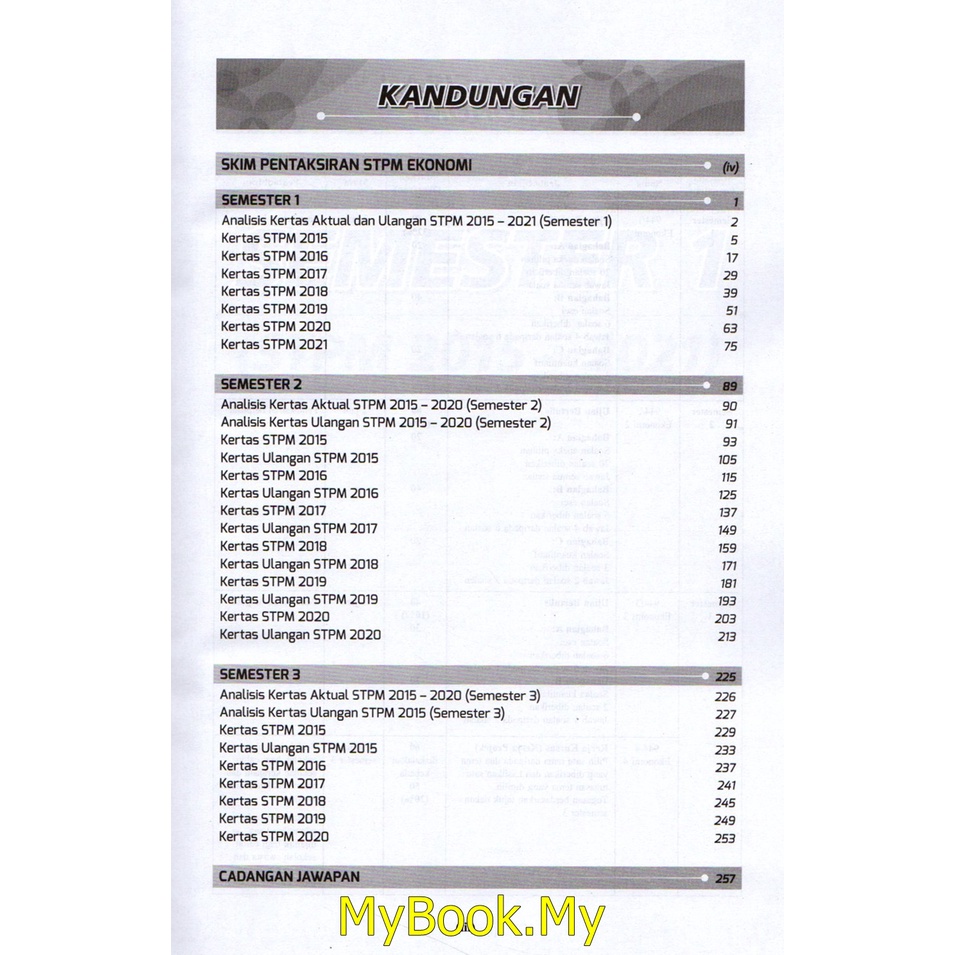 Myb Buku Latihan Kertas Soalan Peperiksaan Tahun Tahun Lepas Stpm Ekonomi Semester 1 2 3 Sasbadi Shopee Malaysia