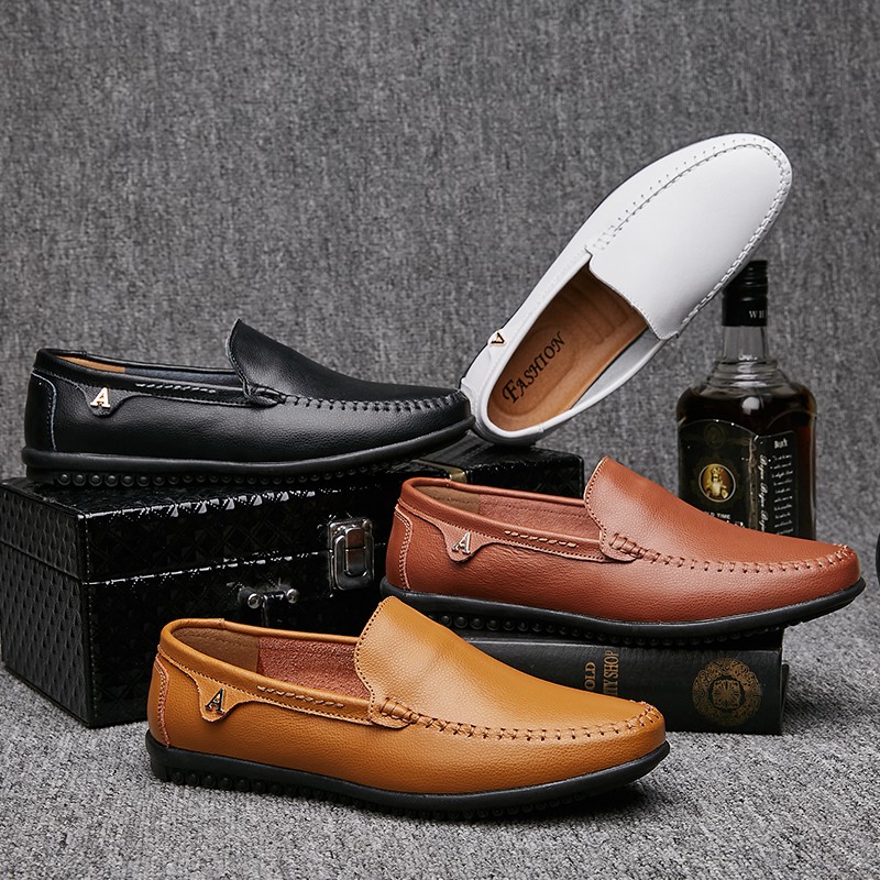 [SCL] Kasut Kulit Kasual Lelaki Saiz B Loafers Men's Casual Genuine ...