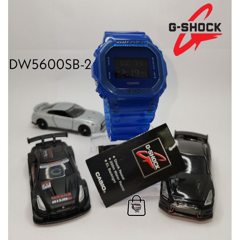g shock petak jelly biru