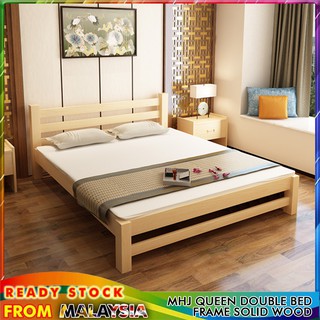 MHJ Furniture Art Design Queen Double Bed Frame / Katil Queen with ...