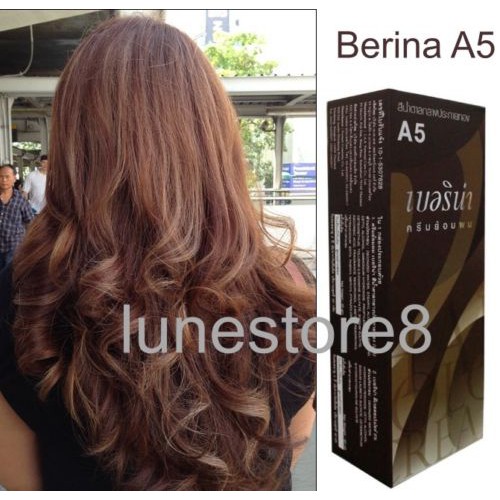BERINA PERMANENT A5 COLOR HAIR DYE CREAM MEDIUM GOLDEN BROWN | Shopee  Malaysia