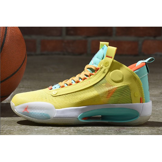 Original Jayson Tatum Air Jordan 34 Lemonade Pe For Sale Men S Sports Basketball Shoes Shopee Malaysia