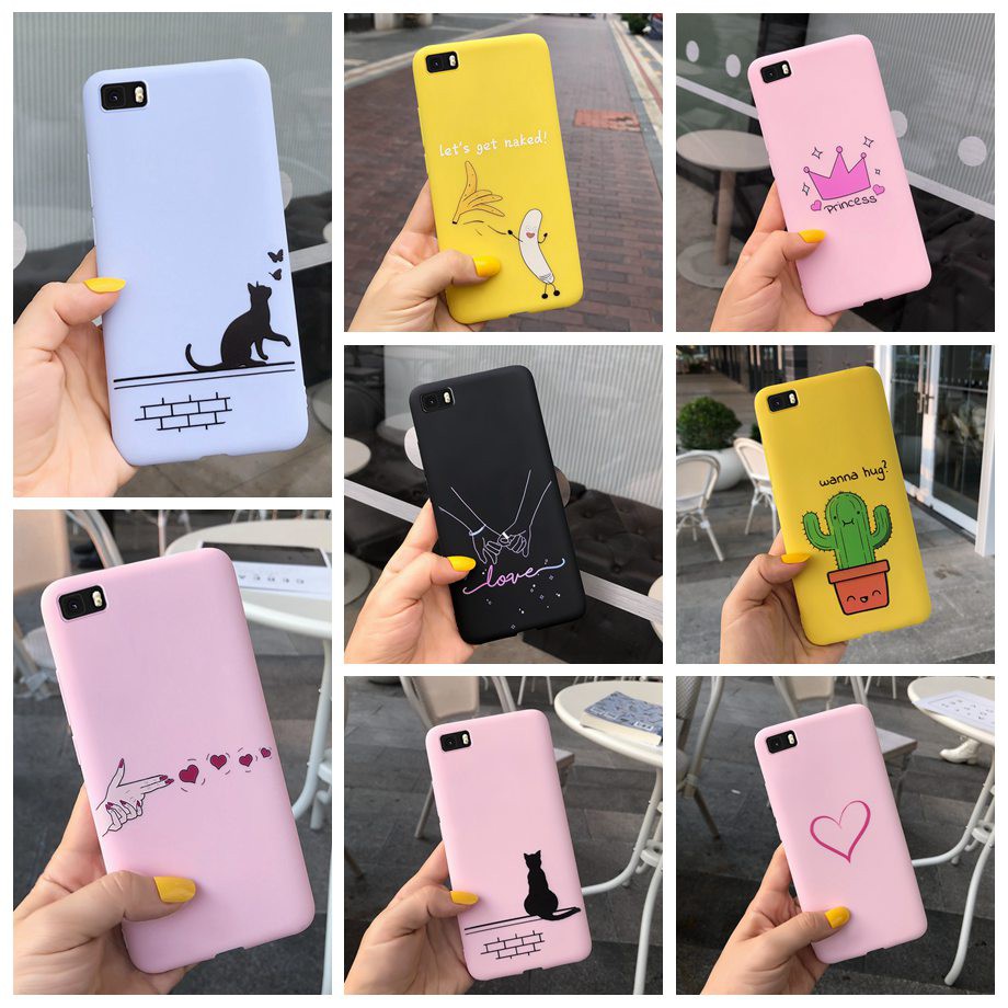 Huawei P8 Lite 2015 ALE-L21 Soft Case Matte Candy Painted Silicone TPU Cover Cartoon Phone Case | Shopee