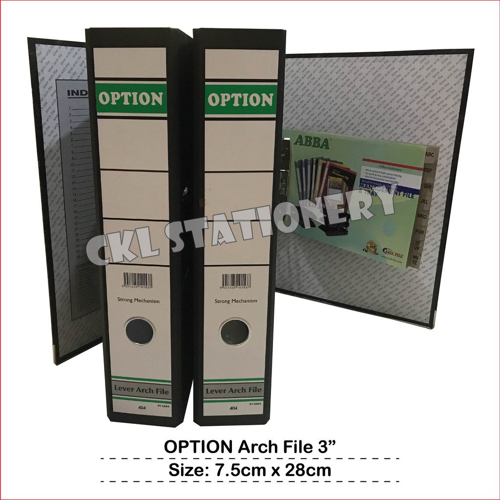 OPTION Lever Arch File 3" (Wholesale) (24pcs) Shopee Malaysia