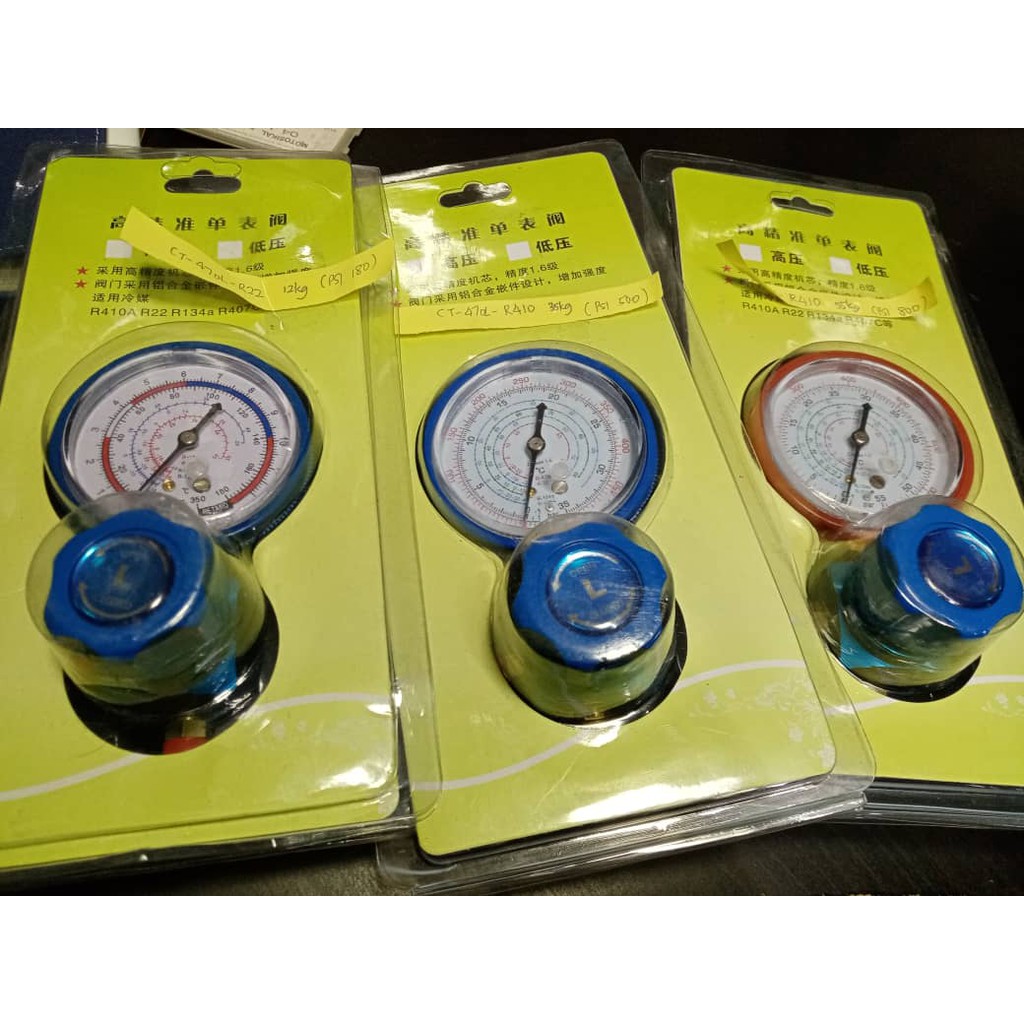 Buy R410a R22 R134a R407c Single Gauge Gas Meter Manifoid Gauge Low Pressure Air Conditioner Refrigerant Used On All Car A C Seetracker Malaysia