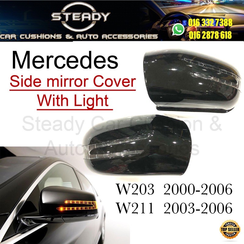 Mercedes w211 w203 side mirror cover with light Shopee Malaysia