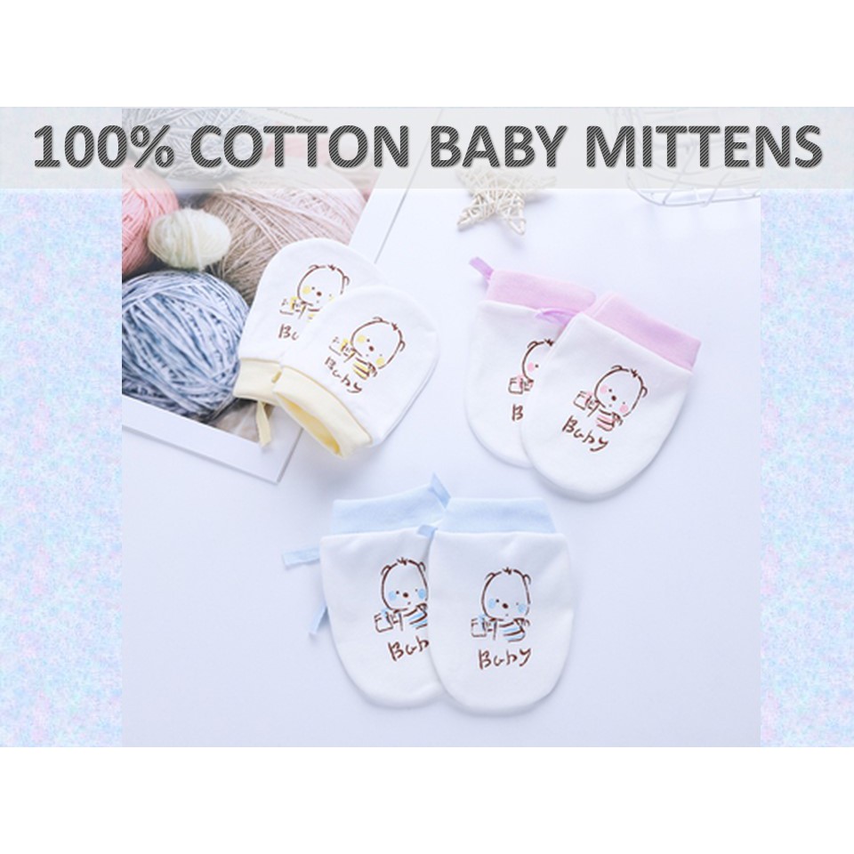 Upgrade Version 100 Cotton Baby Mittens And Booties With String Shopee Malaysia