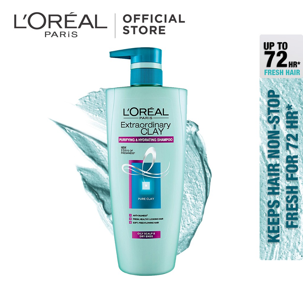 L Oreal Paris Elseve Extraordinary Clay Shampoo 640ml Shopee