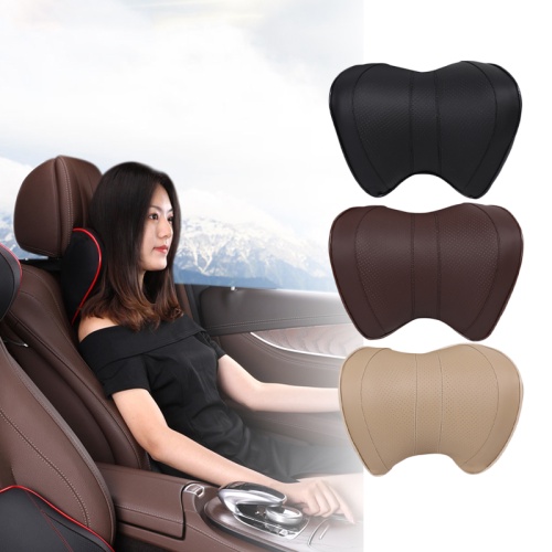 Car Seat Headrest Leather Soft Memory Foam Neck Pillow Head Neck Rest Support Comfortable Seat Rest Car Accessories