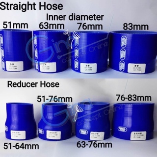 Samco Straight Reducer/Reducing Silicone/Silicon Hose 76-63mm In Blue 