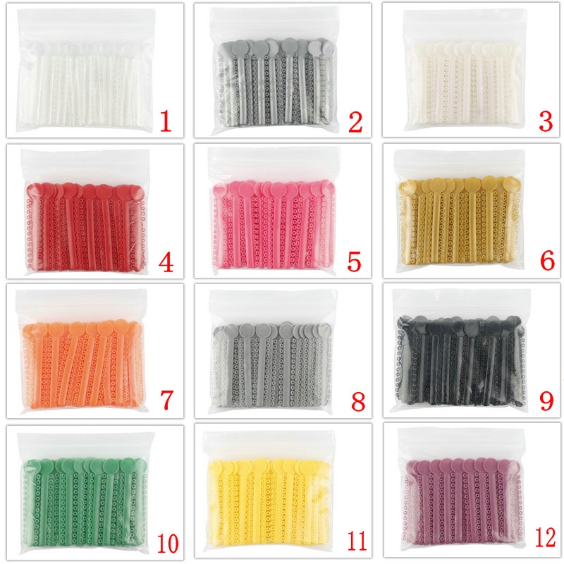 1Pack 40 Sticks Dental Ligature Ties Orthodontics Elastic Plastic Bands