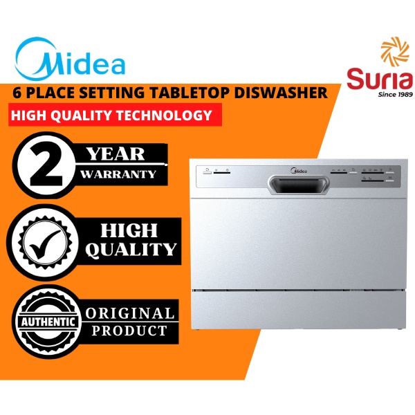 Midea Table Top Dishwasher 6 Place Settings WQP63607 Shopee Malaysia